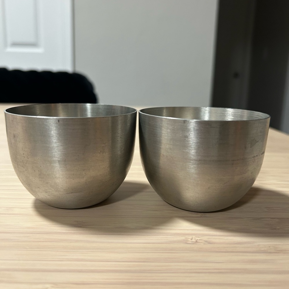 Vintage Set 2 Jefferson Cup Genuine Leonard Pewter Made In Bolivia